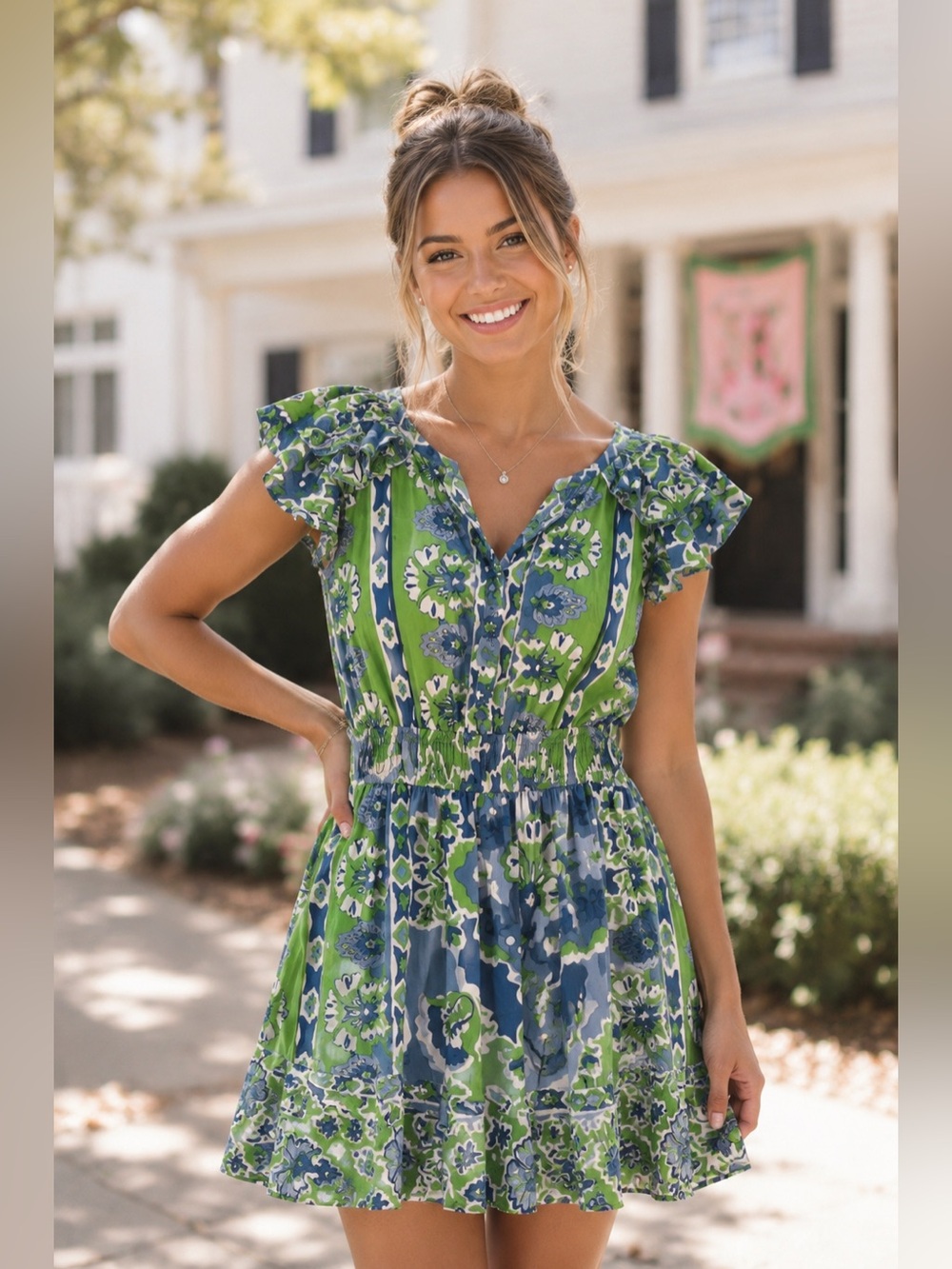 Zoey & Leelo NWOT printed dress size S. Lily Pulitzer, vacation, summer vibes
